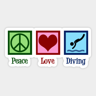 Peace Love Diving Sticker